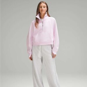 Lululemon Scuba Oversized Funnel-Neck Half Zip Meadowsweet Pink
